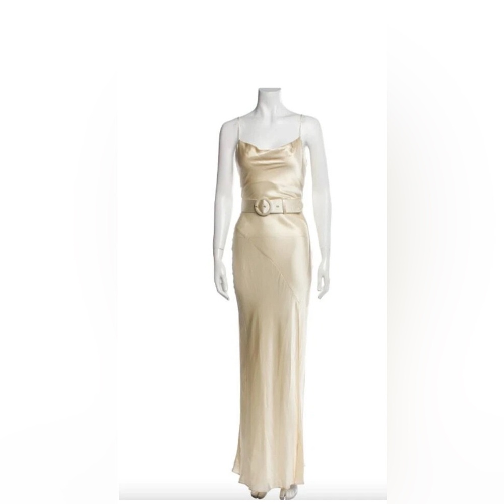Nicholas Lucinda  Cream Satin Dress